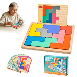 Demenz Beschäftigung, Gedächtnistraining für Senioren, Spiele für Senioren | Holz Puzzle für Senioren mit 78 Aufgaben, Knobelspiele für Erwachsene, Gehirntraining und Denktraining,Geschenke für Senioren