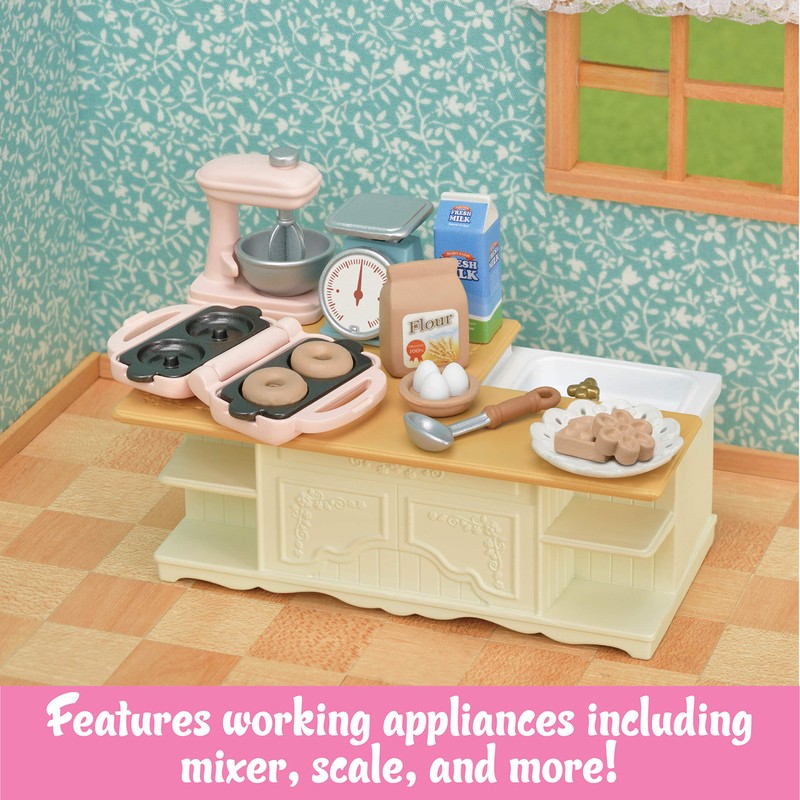 Calico Critters Kitchen Island - Toy Dollhouse Furniture and Accesories