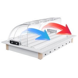 2PC Air & Heat Vent Deflector,Strong Neodymium Magnetic Non Melting Plastic Adjustable from 8" to 15" for Vents,Sidewall and Ceiling Registers