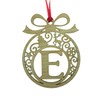 Laser cut Christmas tree bauble decoration: Letter E