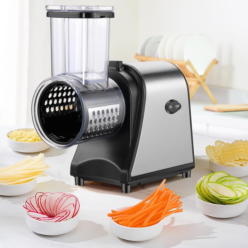 Nictemaw Electric Cheese Grater 250W, Cheese Shredder, Professional Electric Slicer