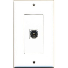 RiteAV - 1 Toslink Digital Audio Port Wall Plate Decorative White