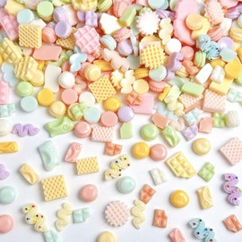 110Pcs Slime Charms Food Cute Set and Fruit Cute Set - Mixed Lot Assorted Food Resin Flatback Cute Sets for DIY Crafts Making,Decorations,Scrapbooking,Embellishments,Hair Clip A