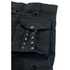 Gothicana by EMP Mens Black Studded Shorts, black