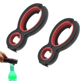 2 Stück Flaschenöffner,6 In 1 Glasöffner,Flaschenöffner Für Senioren,Glasöffner Schraubdeckelöffner,Drehverschlussöffner,Flaschenöffner Senioren,Flaschenöffner Hilfe Für Küche,Kochen,Senioren