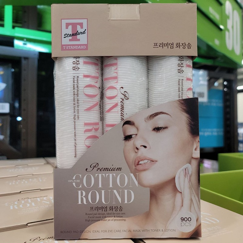 Traders Premium Cotton Cotton Pads 900 Sheets / 트레이더스 프리미엄