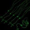 50 Pcs Glow in the Dark Rosary Beads, 17 Inch