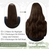 Ugeat 30 cm Brown Tape Extensions Real Human Hair Extensions