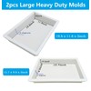 2Pcs Extra Large Reusable Epoxy Resin Table Mold 19x11x3 inch
