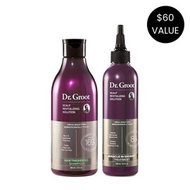 Dr. Groot Hair & Scalp Dynamic Duo Set Conditioner Haircare Keratin Shampoo for Fuller Hair, Biotin