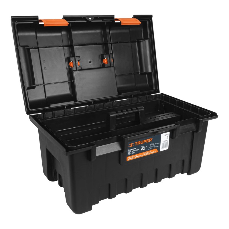 TRUPER CHA-22N 4.9Lb Extra-Wide Toolboxes Orange 22"X12 1/2"X11"