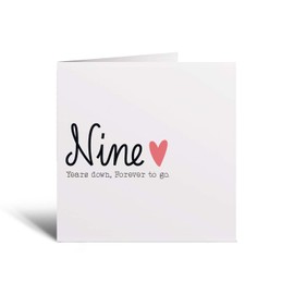 Postcard Prints - 9 Year Anniversary Card For Wife 9th Wedding Anniversary Card For Husband Anniversary Card For Wife Wedding Anniversary Card Nine Years