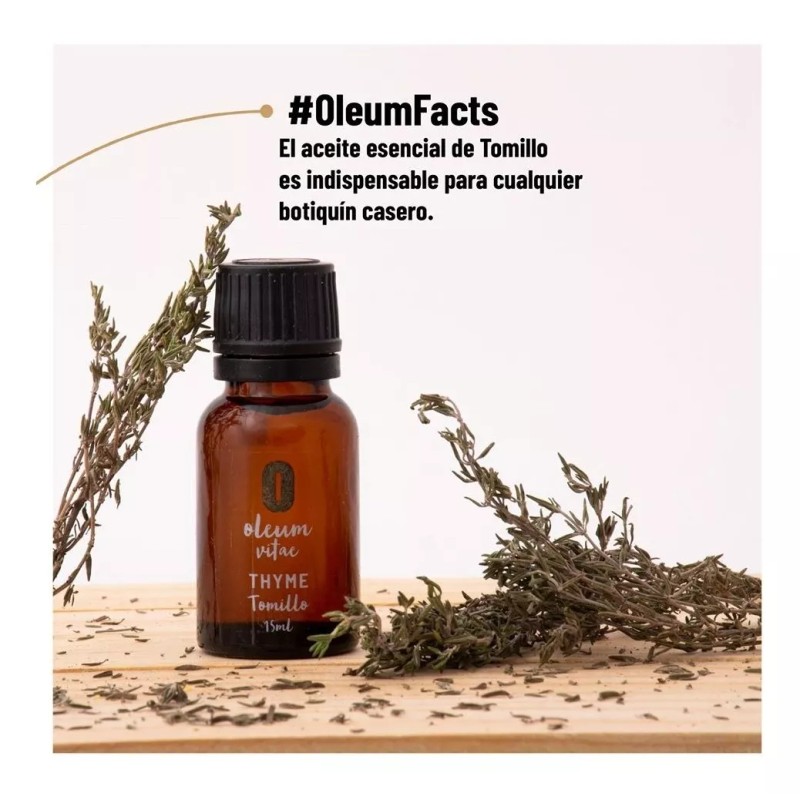 Oleum Vitae Aceite Esencial De Tomillo 100% Puro Y Orgánico