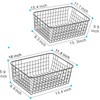 Wire Storage Baskets, iSPECLE 4 Pack Metal Wire Basket Large