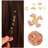 290Pcs Gold Hair Cuffs, Metal Adjustable Hair Charm Gold Clips