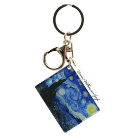 Onlyou Accessory, Charm, Key Ring, Keychain, Decorative, Bag Charm, Simple, Stylish, Cute, Large, Acrylic, Paintings, Famous Art, Illustration, Starry Night, Van Gogh