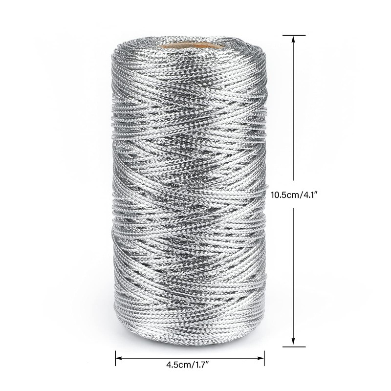 G2PLUS 100M Silver Thread String Twine, 1.5mm Polyester String Cord,