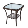ATR ART TO REAL Outdoor Side Table, Indoor Outdoor Tempered
