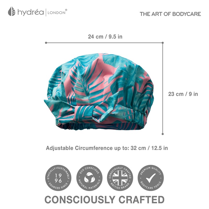 Hydréa London Luxury Shower Cap – Waterproof, Reusable, Stylish &