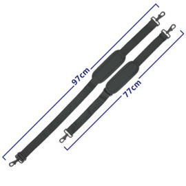 Soundman Backpack Set of 2 Suitcase Straps - Robust Shoulder Straps Set of 2 for Instrument Cases (Violin, Trumpet, Saxophone, Guitar etc.) - with Sturdy Carabiner - Carrying Strap Set