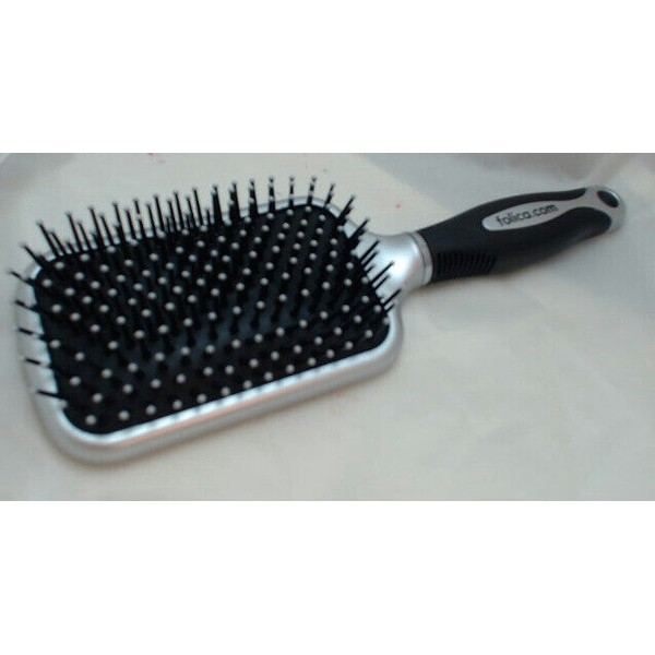 Folica Paddle Detangling Hair Brush - Black/Silver - Brand New - Sealed Package