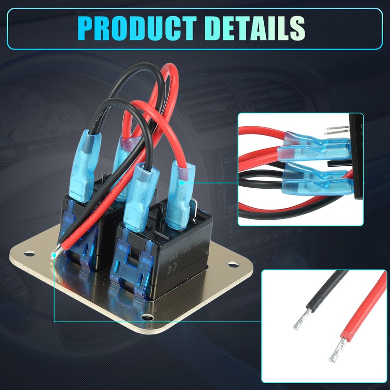 X AUTOHAUX 2 Gang Rocker Switch Panel 3 Pin on