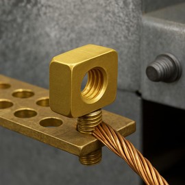 WINDON BAY 5/16" Brass Square Nuts – 20 Pack | Heavy-Duty Threaded Fasteners for Grounding, Framing, and Repair | Bulk Solid Brass Construction