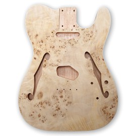 BexGears DIY Electric Guitar Kit Beginner Kits Birdseye Maple veener top Mahogany Body Mahogany Neck Chrome Hardware Right Handed Build Your Own Guitar