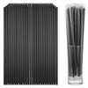 1000 Disposable Black Plastic Drinking Straws, 10 inches Long, Individually
