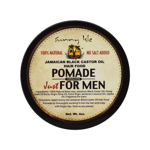 Sunny Isle Jamaican Black Castor Oil Hair Food Pomade for Men, 4 Ounce