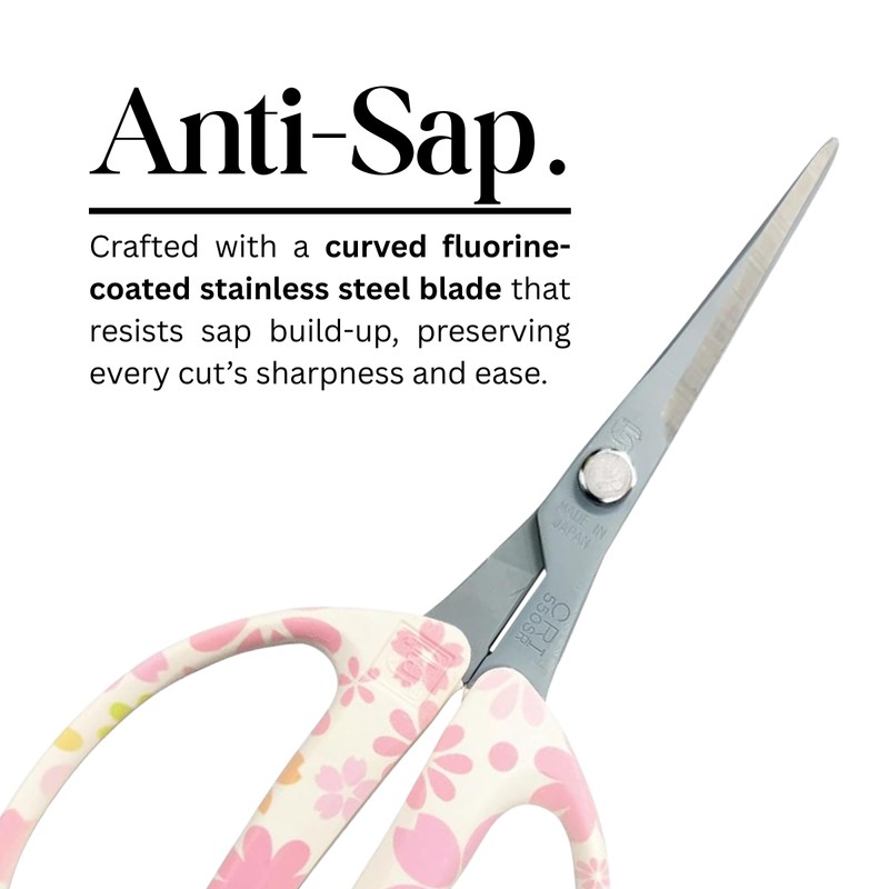 CHIKAMASA CRI-550SRF(Cherry Blossom), The Specialty Trimming Precise Scissors, Stainless Steel