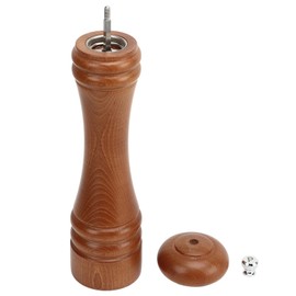Wooden Pepper Grinder Refillable Rustproof Stainless Steel Core Manual Salt and Pepper Grinder Mill for Kitchen Outdoor 27cm/10.6in