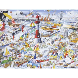 Mike Jupp Jigsaw Puzzles - I Love Boats - 1000 Piece Jigsaw Puzzle For Adults | Made In Britain | 66cm X 50cm