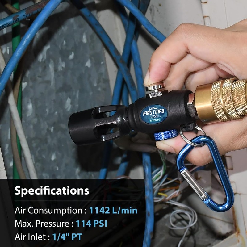 FIRSTINFO A18536EU Mini Type Air Duster | Air Blow Gun,