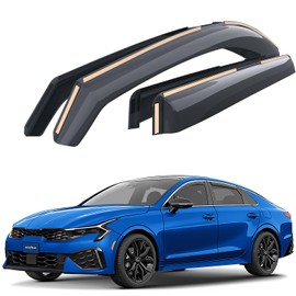 Goodyear Shatterproof in-Channel Window Deflectors for Kia K-5/K5 2021-2025, Rain Guards, Window Visors for Cars, Vent Deflector, Car Accessories, 4 pcs - GY008024