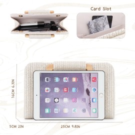 Jywmsc Straw Clutch Bags for Women Summer Beach Bag Woven Evening Handbags Top Handle Shoulder Bag for Holiday, Beige