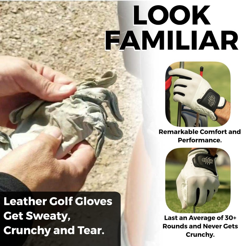 CaddyDaddy-Claw Pro Mens Golf Glove Breathable, Long Lasting by (,