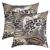 Feelyou Leopard Print Throw Pillow Covers for Couch Sofa Bed,Set