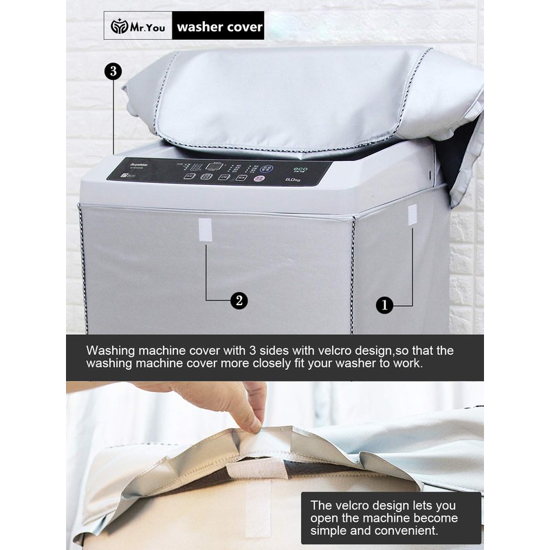 Washing Machine Cover Thickening Double-side silver coated fabric Waterproof Sunscreen