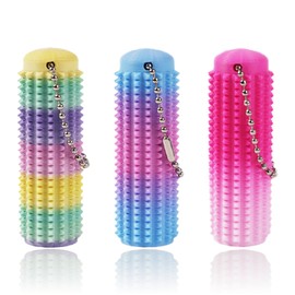3PCS Spiky Keychain , Pain Stimming Fidgetss for Adults/Teens, 3d Stim Tools for Office