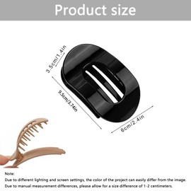 BAIYSFFG 4PCS Flat Hair Claw Clips Women Curved Design Hair Clips for Thick Hair,Curved Design Strong Hold Hair Accessories for Women and Girls