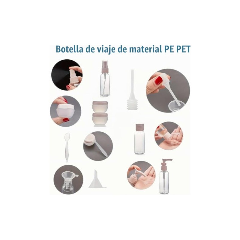 Botellas de Viaje Silicona 11 Pack, Juego de Botes Viaje