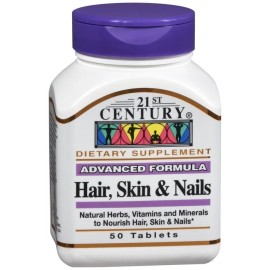 21st Century Gelatin Hair Skin & Nail Dietary Supplement Capsules 100 Ct 2 Pack