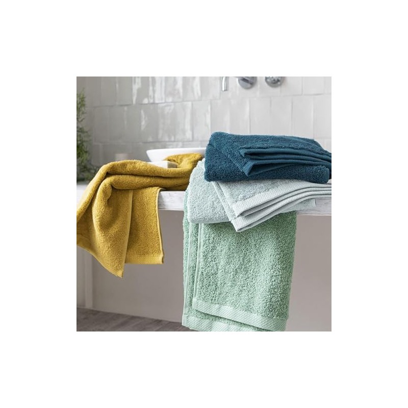 ESSIX Plain Cotton Bath Towel, Aqua, 55 x 100 cm