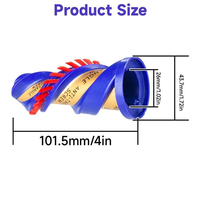 2 Pack Compatible with Dyson vacuum cleaner roller brushes V7