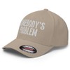 RIVEMUG FX Somebody's Problem Fitted Hat Embroidered Curved Bill Mid Crown Closed-Back Structured Couple Somebody Twill Cap