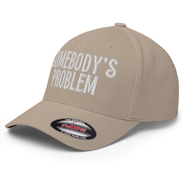 RIVEMUG FX Somebody's Problem Fitted Hat Embroidered Curved Bill Mid