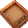 HOUOOFVA 3x3 Tiny Shadow Box Frame, Acacia Wood Keepsake Display