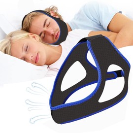Anti Snoring Chin Strap for cpap Users,Chin Strap for Sleeping,CPAP for Men and Women,Adjustable Double Airflow Jaw to Keep Mouth Closed and Stop Snoring
