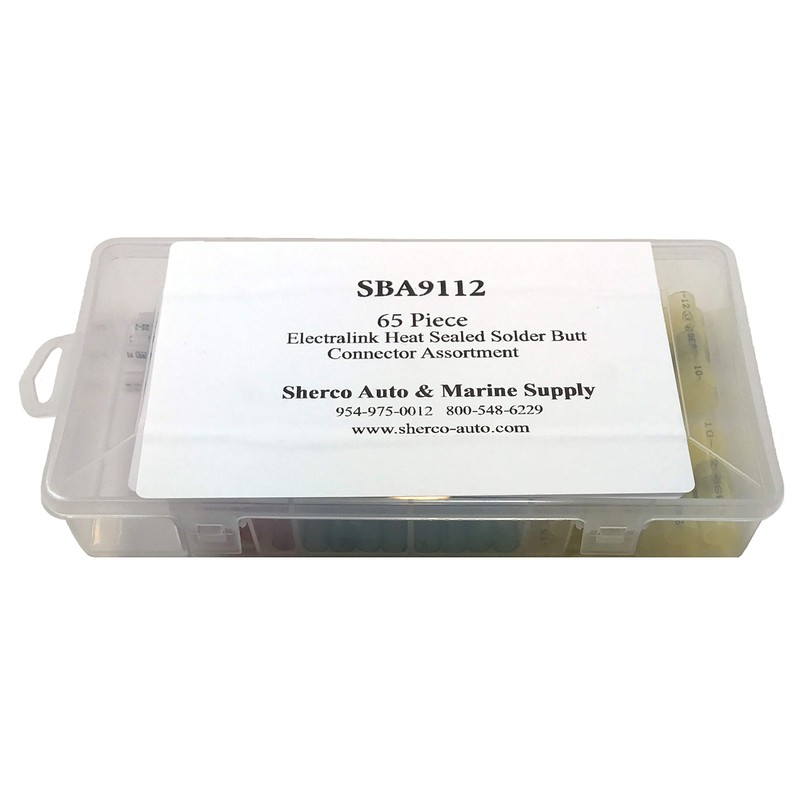 Sherco-Auto 65 Pieces Elektralink Heat Shrink Sealed Solder Butt Splice
